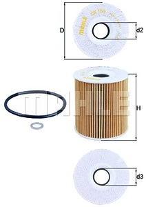 MAHLE ORIGINAL Ölfilter OX 156D Motorölfilter,Filter für Öl BMW,LAND ROVER,3 Limousine (E46),5 Limousine (E39),3 Touring (E46),5 Touring (E39)