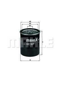 MAHLE ORIGINAL Ölfilter OC 521 Motorölfilter,Filter für Öl FIAT,HYUNDAI,KIA,PUNTO (188),Strada Pickup (178_),Siena (178_, 172_),i10 (PA),i20 (PB, PBT)