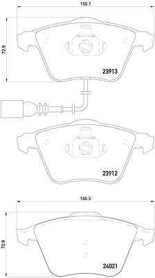 BREMBO Bremsbelagsatz P 85 129 Bremsbeläge,Bremsklötze VW,AUDI,SEAT,GOLF VI (5K1),SCIROCCO (137, 138),Golf VI Cabrio (517),A3 Schrägheck (8P1)