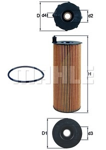 MAHLE ORIGINAL Ölfilter OX 196/1D1 Motorölfilter,Filter für Öl LAND ROVER,Range Rover Sport (L320),Range Rover III (L322)