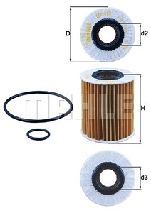 MAHLE ORIGINAL Ölfilter OX 413D1 Motorölfilter,Filter für Öl TOYOTA,LEXUS,AVENSIS Kombi (T25),COROLLA Verso (ZER_, ZZE12_, R1_)