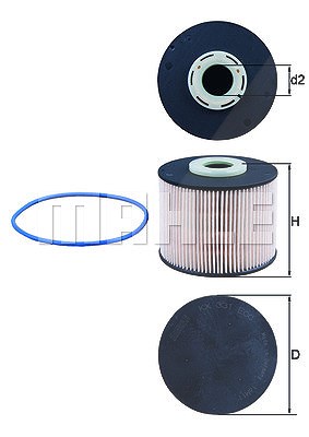 MAHLE ORIGINAL Kraftstofffilter KX 331D Leitungsfilter,Spritfilter FORD,FIAT,PEUGEOT,FOCUS III Turnier,Focus II Schrägheck (DA_, HCP, DP)