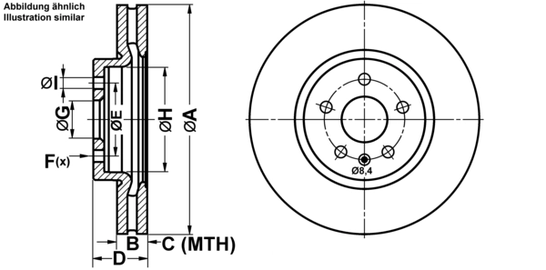 ATE Bremsscheibe 24.0126-0182.1 Bremsscheiben,Scheibenbremsen OPEL,CHEVROLET,VAUXHALL,Mokka / Mokka X (J13),TRAX,Mokka / Mokka X (J13)