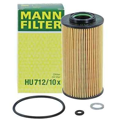 MANN-FILTER Ölfilter HU 712/10 x Motorölfilter,Filter für Öl HYUNDAI,KIA,i30 (FD),i10 (PA),GETZ (TB),i30 CW (FD),i10 (IA),MATRIX (FC)