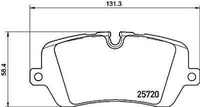 BREMBO Bremsbelagsatz P 44 021 Bremsbeläge,Bremsklötze LAND ROVER,Range Rover Sport (L494),Range Rover IV (L405),Discovery V (L462)