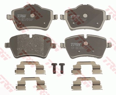 TRW Bremsbelagsatz GDB1712 Bremsbeläge,Bremsklötze MINI,Schrägheck (R56),Schrägheck (R50, R53),Clubman (R55),Cabrio (R52),Countryman (R60)