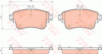 TRW Bremsbelagsatz GDB1933 Bremsbeläge,Bremsklötze MERCEDES-BENZ,A-Klasse (W176),B-Klasse (W246, W242),CLA Coupe (C117)