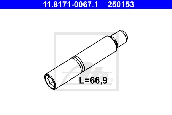 ATE Führungsbolzen 11.8171-0067.1 Bremssattel Bolzen,Führungshülsensatz VW,AUDI,MERCEDES-BENZ