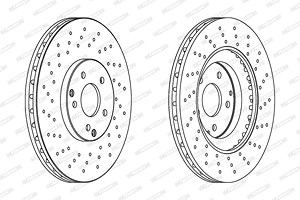 FERODO Bremsscheibe DDF1582C-1 Bremsscheiben,Scheibenbremsen MERCEDES-BENZ,C-Klasse Limousine (W203),C-Klasse T-modell (S203),CLK (C209),SLK (R171)