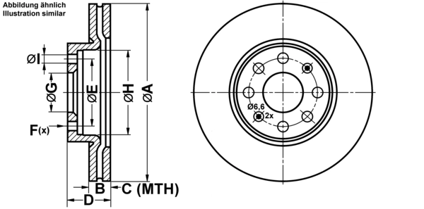 ATE Bremsscheibe 24.0322-0231.1 Bremsscheiben,Scheibenbremsen OPEL,FIAT,Corsa D Schrägheck (S07),Corsa E Schrägheck (X15),Adam (M13),Corsa D Van (S07)