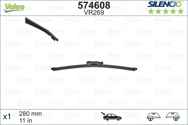 VALEO Scheibenwischer 574608 Wischblatt,Wischerblätter MERCEDES-BENZ,BMW,MINI,E-Klasse T-modell (S212),E-Klasse T-modell (S213),GLA (X156)