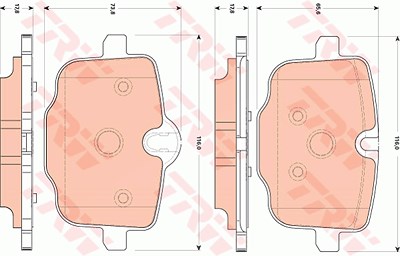 TRW Bremsbelagsatz GDB1869 Bremsbeläge,Bremsklötze BMW,5 Touring (F11),5 Limousine (F10),5 Limousine (G30, F90),5 Touring (G31),7 (G11, G12)