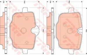 TRW Bremsbelagsatz GDB1869 Bremsbeläge,Bremsklötze BMW,5 Touring (F11),5 Limousine (F10),5 Limousine (G30, F90),5 Touring (G31),7 (G11, G12)