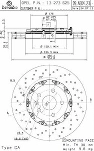 BREMBO Bremsscheibe 09.A771.11 Bremsscheiben,Scheibenbremsen LAND ROVER,Range Rover III (L322)