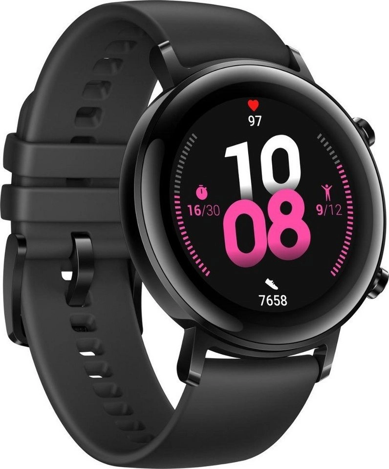 Huawei Watch GT 2 42mm | schwarz  | GPS | Herzfrequenz | 15 Sportmodi | wasserdicht | whatsApp | Telefonieren