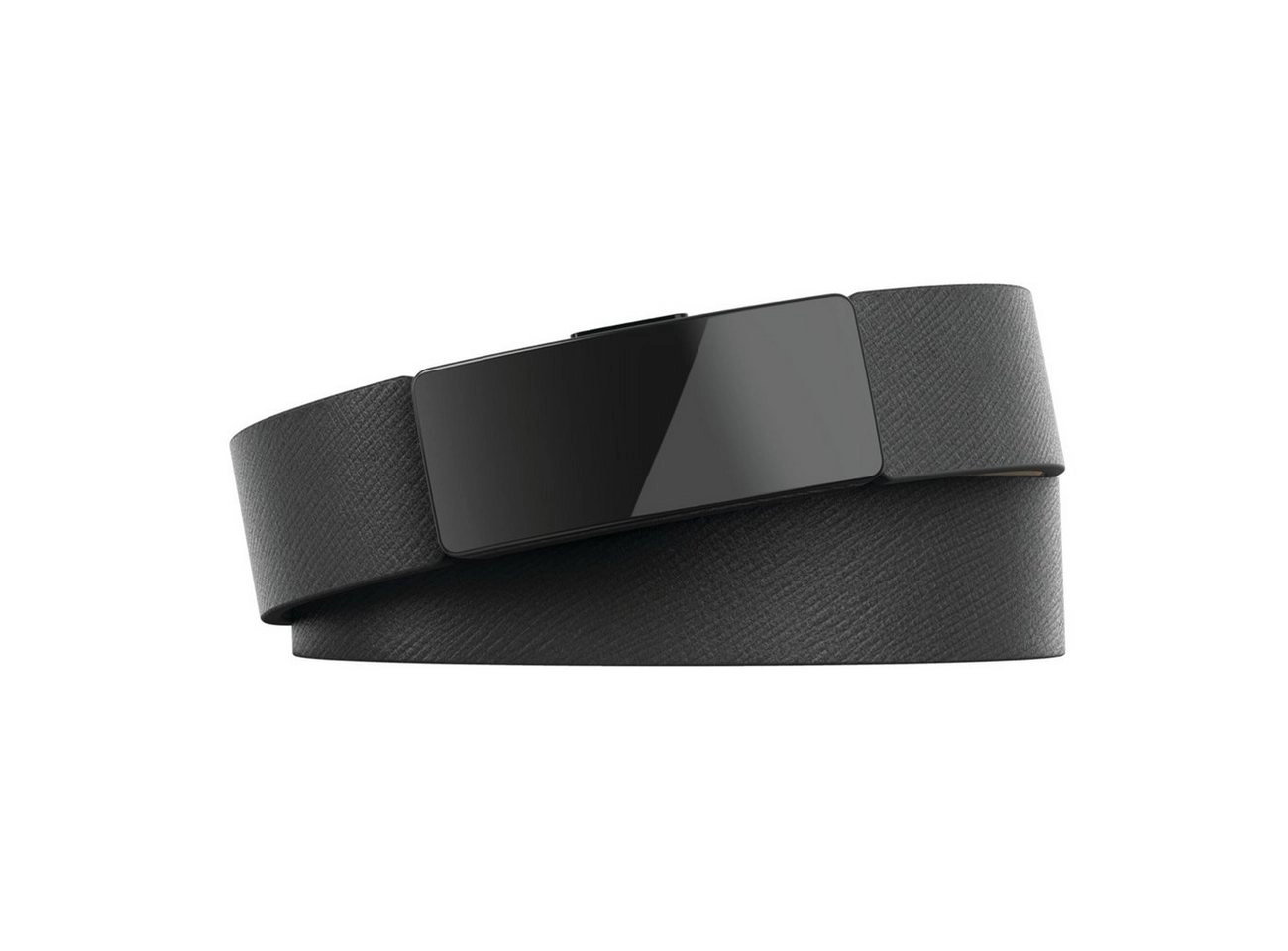 Fitbit Luxe, Leather Double Wrap, Armband schwarz , One Size