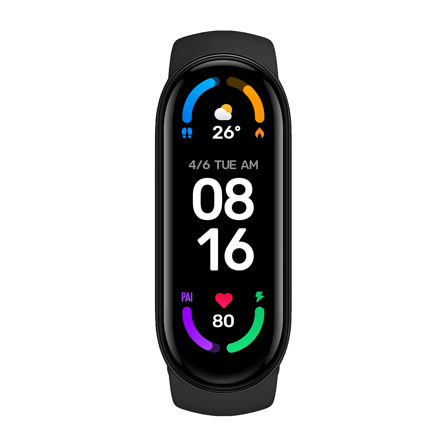 Xiaomi Mi Smart Band 6 Fitness Tracker | Schwarz | AMOLED | Sauerstoffsättigung | Schlafindex | Bluetooth 5.0 | 14 Tage Akku | 50m wasserdicht