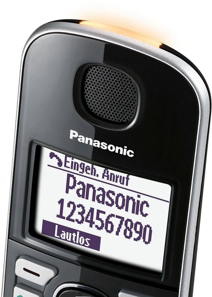 Panasonic KX-TGQ500 | Schnurloses Digitaltelefon | DECTGAP | SOS-Funktion | Geeignet für Hörgeräte | Kurzwahlfunktion | Große beleuchtete Tasten | Silber