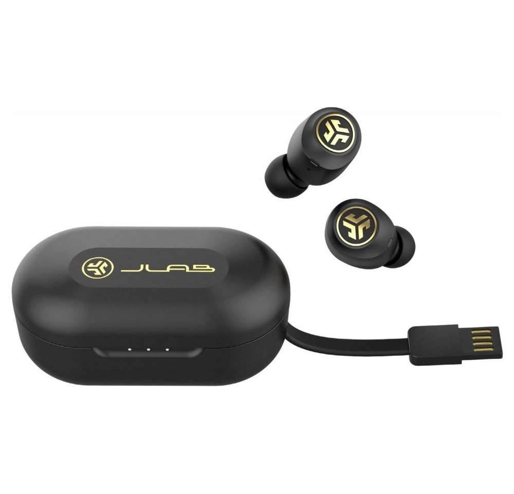 JLAB Audio Air Icon True Wireless Kopfhörer | Ladeetui | Bass Boost-Modus | Neodym-Magnet | IP-Schutzart: IP55 Schweißbeständigkeit  | Berührungssteuerung