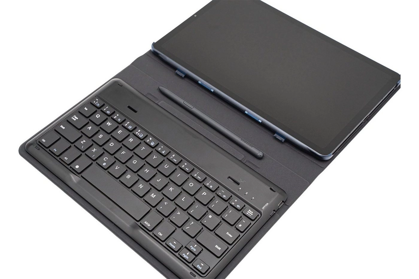 Samsung Targus Slim Keyboard Case für Tab S6 Lite | USB Type-C | Frontcover aus Kunstleder | QWERTY Tastatur