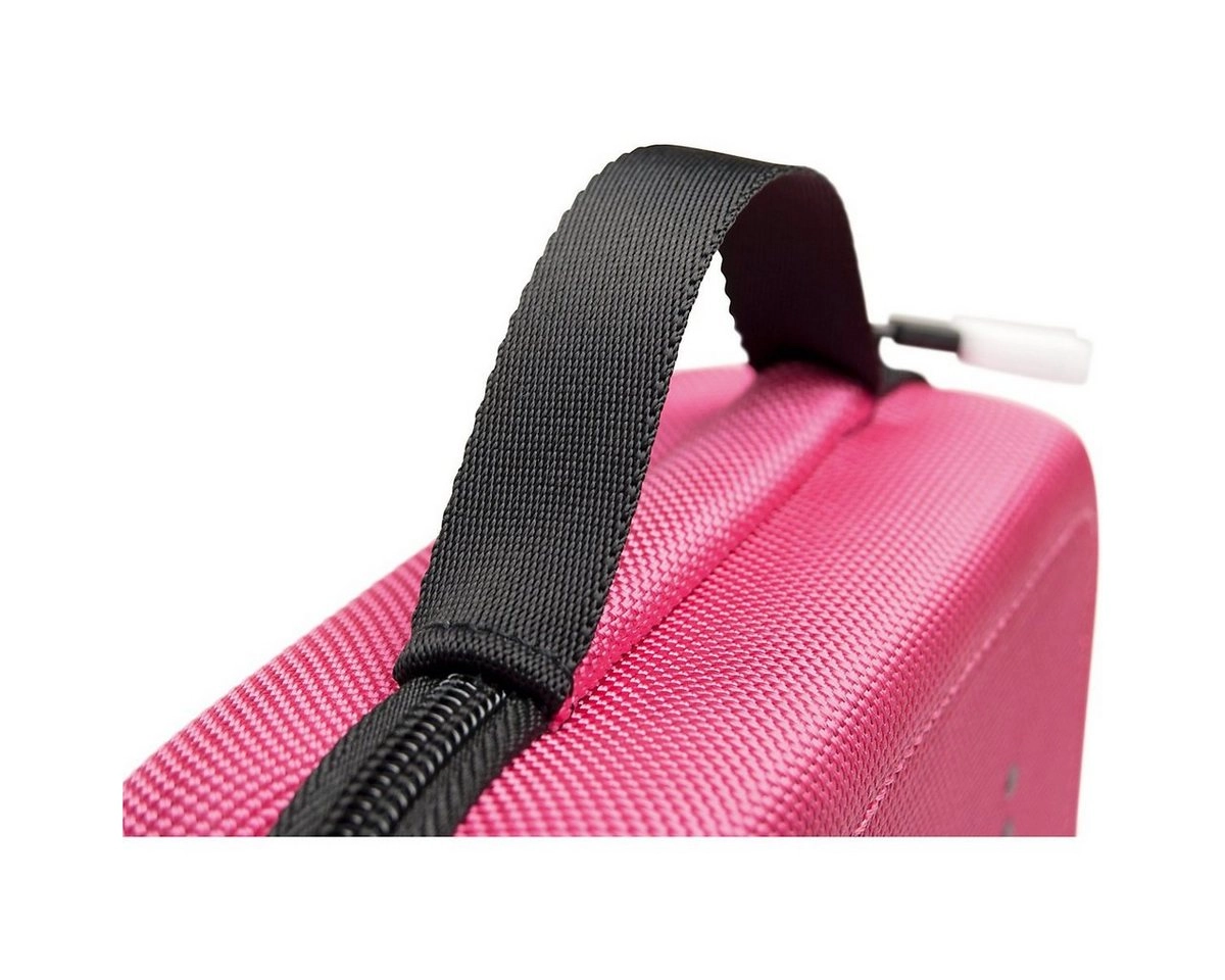Tonies Tonie Transporter Pink | Praktischer Tragegriff | Acht Netztaschen für sicheren Halt | Hochwertiger Aufdruck | Robustes Außenmaterial | Reißverschluss