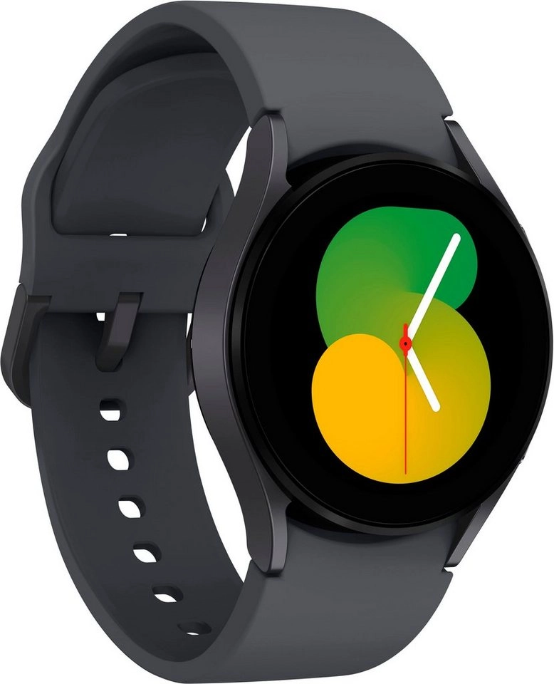 Samsung Galaxy Watch 5 (40mm) in grau | Smartwatch | Bis zu 80 Stunden Akkulaufzeit | Wassergeschützt bis 5 ATM | Blutdruck-Messung | Sturzerkennung