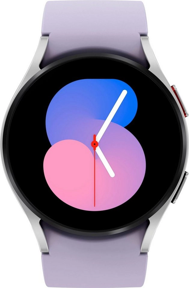 Samsung Galaxy Watch 5 (40mm) in silber | Smartwatch | Bis zu 80 Stunden Akkulaufzeit | Wassergeschützt bis 5 ATM | Blutdruck-Messung | Sturzerkennung