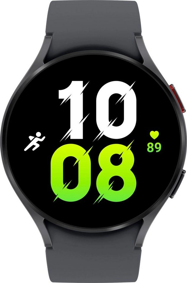 Samsung Galaxy Watch 5 LTE (44mm) in grau | Smartwatch | Bis zu 80 Stunden Akkulaufzeit | Wassergeschützt bis 5 ATM | Blutdruck-Messung | Sturzerkennung