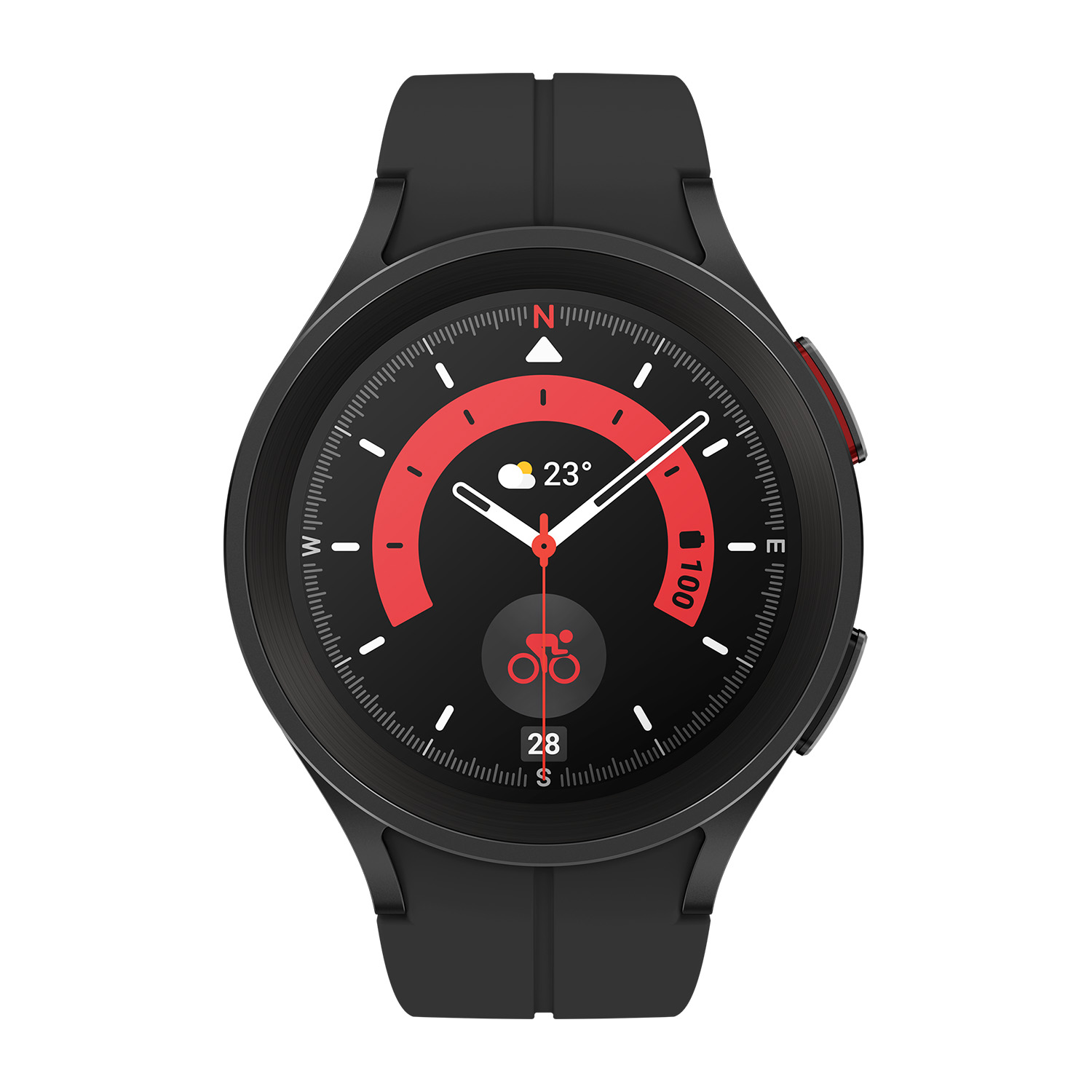 Samsung Galaxy Watch 5 Pro in schwarz | Smartwatch | Bis zu 80 Stunden Akkulaufzeit | Wasserdicht bis 5 ATM | Blutdruckmessung | Sturzerkennung | AMOLED Display 