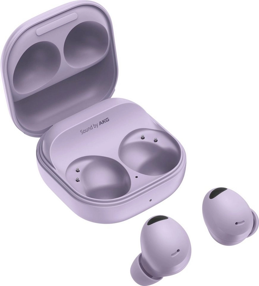 Samsung Galaxy Buds2 Pro Bora Purple | 61 mAh Kopfhörer Akku | 515 mAh Ladeetui Akku | Multi-Point BT-fähig | 21 Stunden Wiedergabezeit | 3 Mikrofone p. Bud