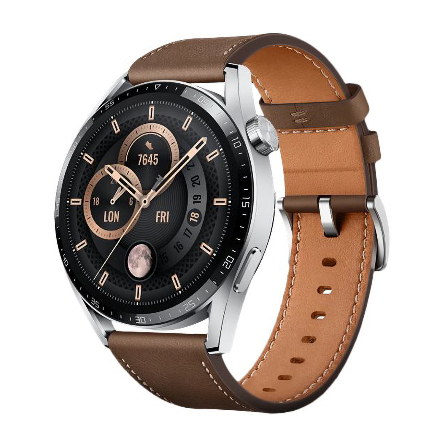 Huawei Watch GT3 46mm Braun | Smartwatch | Classic Edition | GPS | Wasserdicht bis 50 Meter | SpO2-Messung | Herzfrequenzmessung | AMOLED Display 