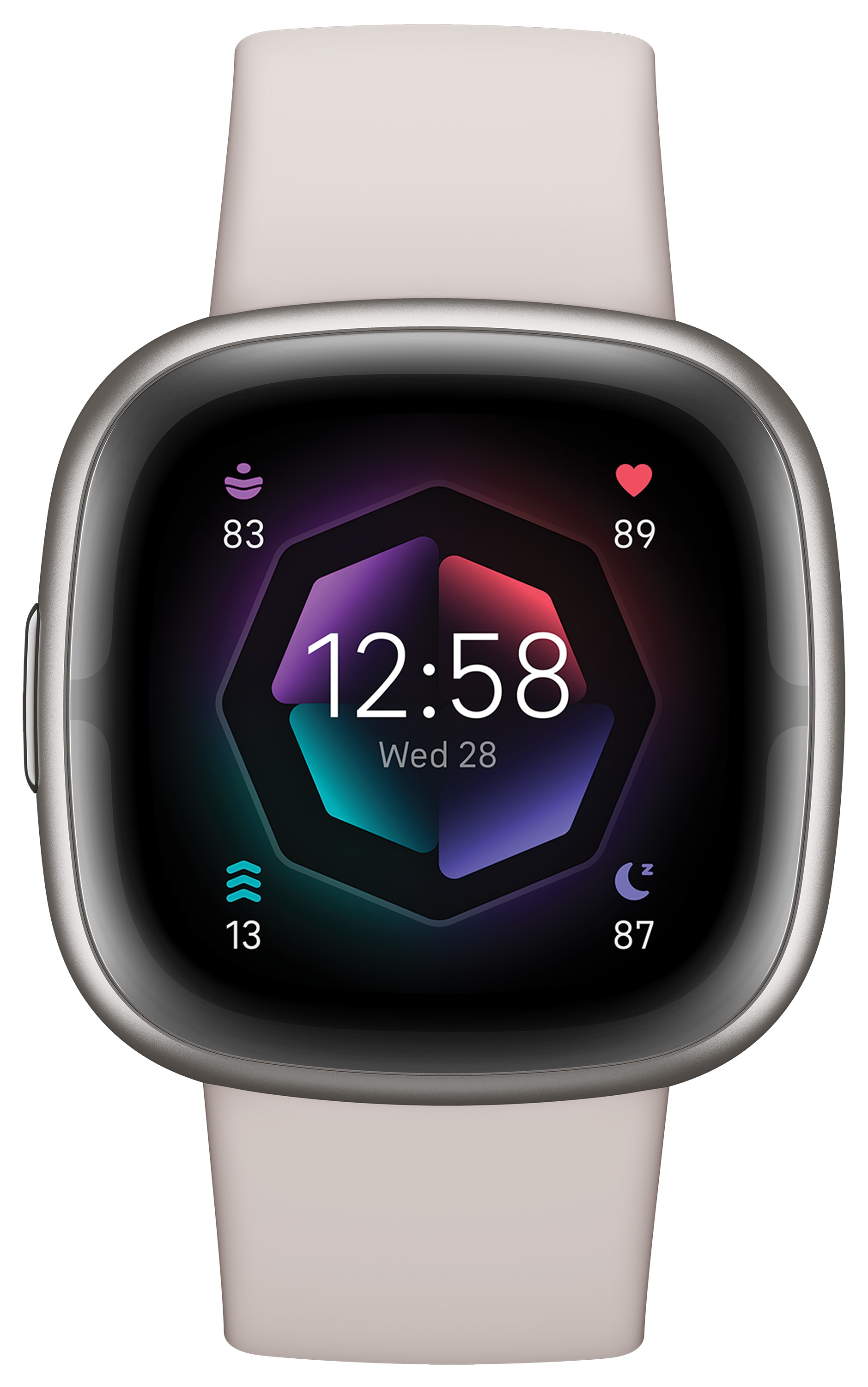 Fitbit Sense 2 in weiss | Smartwatch | EDA-SENSOR FÜR STRESSMANAGEMENT | EKG-FUNKTION | AKKU FÜR 6+ TAGE & SCHNELLES LADEN | 40+ TRAININGSMODI 