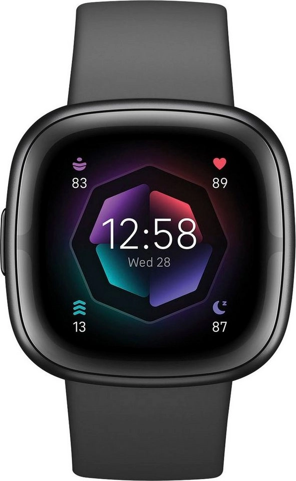 Fitbit Sense 2 in Shadow Grey | Smartwatch | EDA-SENSOR FÜR STRESSMANAGEMENT | EKG-FUNKTION | AKKU FÜR 6+ TAGE & SCHNELLES LADEN | 40+ TRAININGSMODI 
