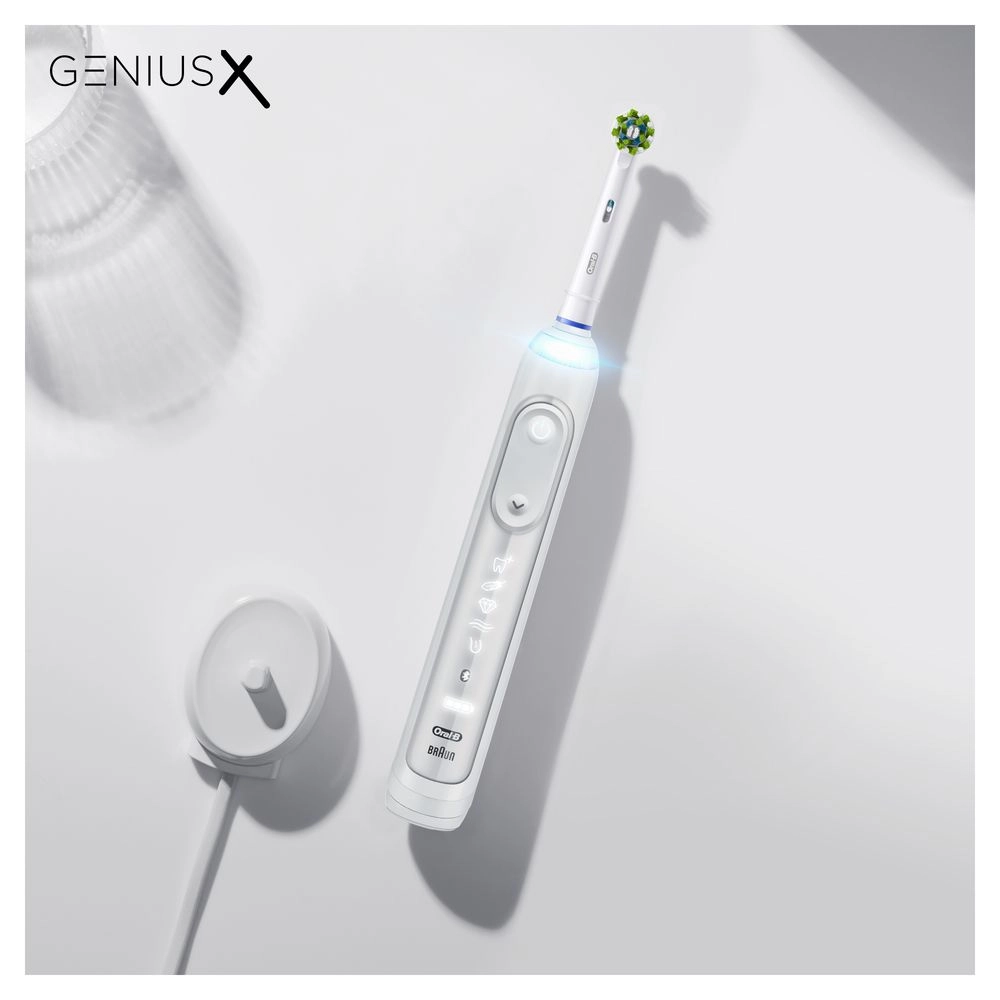 Oral-B Genius X White | Elektrische Zahbürste | Vibrierende Zahnbürste | künstliche Intelligenz & Bluetooth-App | Zahnpflege