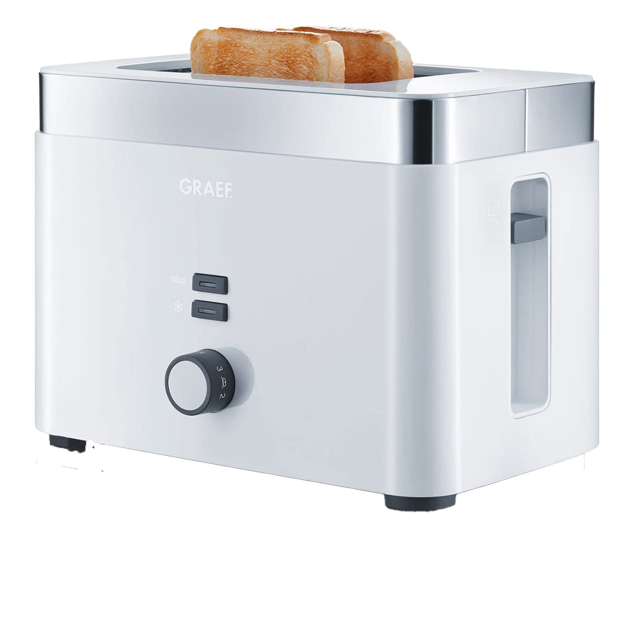 Graef TO 61 Toaster weiß | zwei Scheiben Toaster