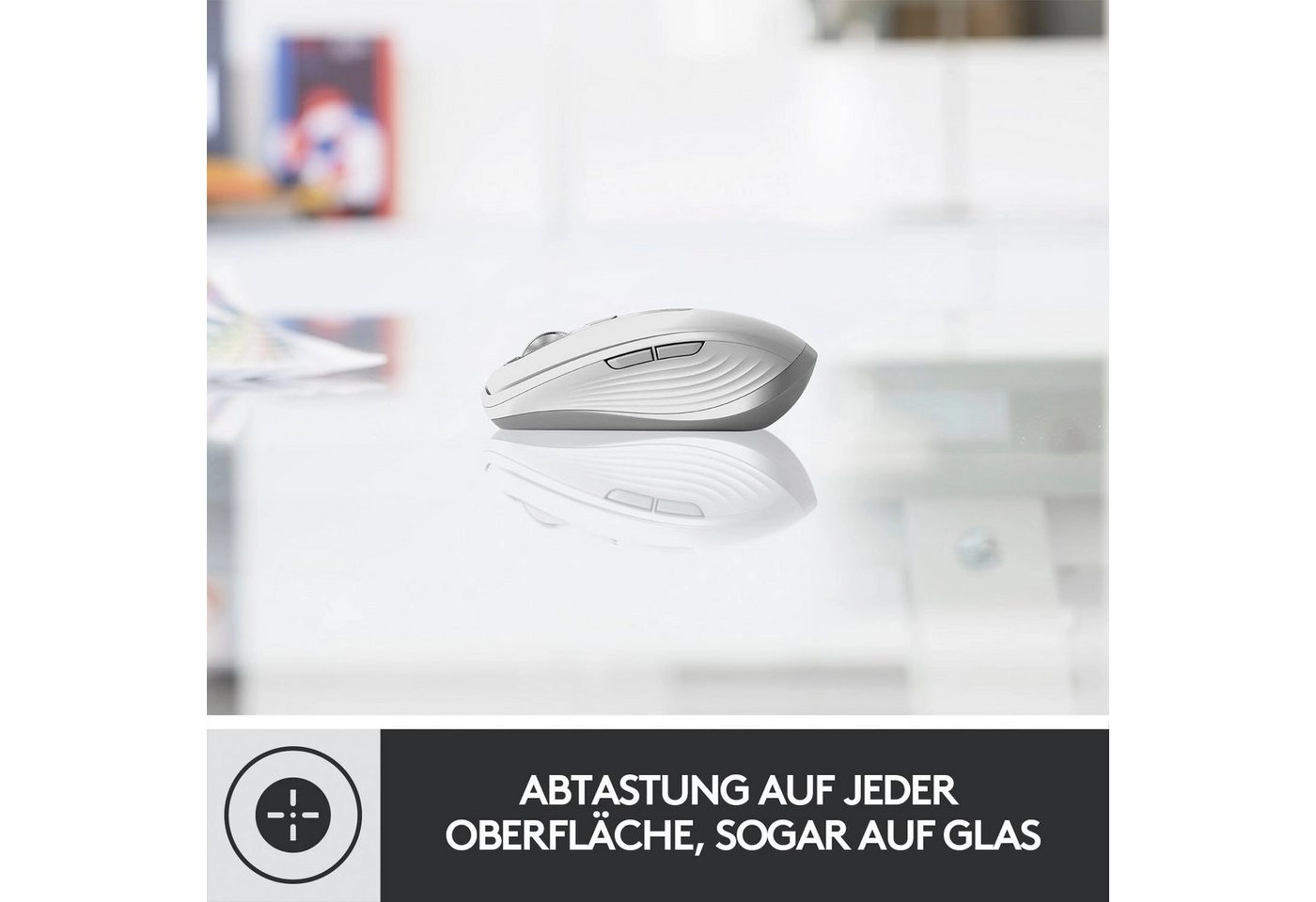 Logitech MX Anywhere 3|Maus|Laser|6 Tasten|kabellos|Bluetooth, 2.4 GHz|kabelloser Empfänger