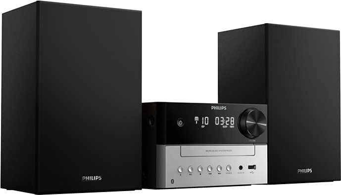 Philips TAM3205|Heim-Audio-Mikrosystem|Schwarz|Silber|18 W|FM|Analog