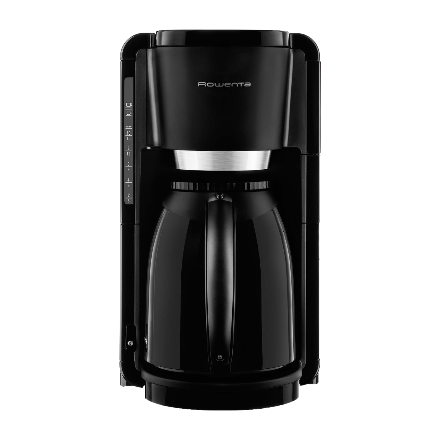 Rowenta CT380 | Kaffeemaschine | 850 Watt | für 8 bis 12 Tassen | 1,25 Liter Wasserkapazität | Isolierkanne | Automatische Abschaltung | Tropf-Stopp | Schwarz