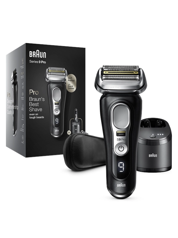 Braun Series 9 - 9460cc System | Rasierer | Nass und Trockenrasur | AutoSense-Technologie | ProLift Trimmer | 100% wasserdich | 60 Minuten Akkulaufzeit