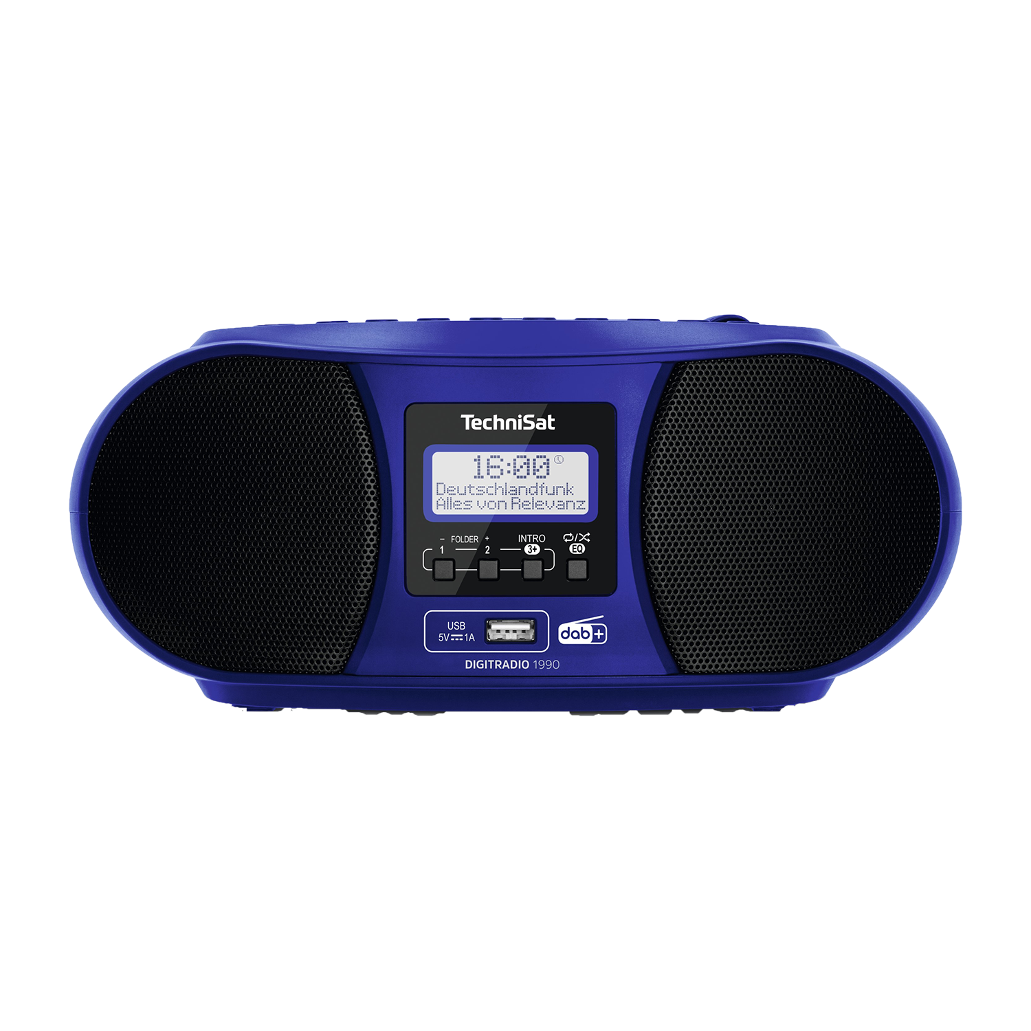 Technisat DigitRadio 1990 | Radio | DAB+ Digitalradio | CD-Wiedergabe | Bluetooth-Audiostreaming | Ganz klassisch Radio hören | Uhr | Wecker | Blau