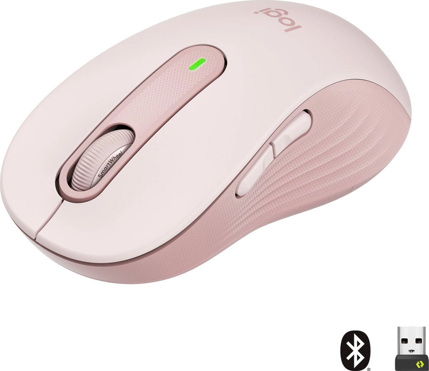 Logitech Signature M650 L | Bluetooth Maus | SmartWheel-Bildlauf | Anpassbare Seitentasten | Bis zu 24 Monate Batterielaufzeit | Kabellose Maus | Rose