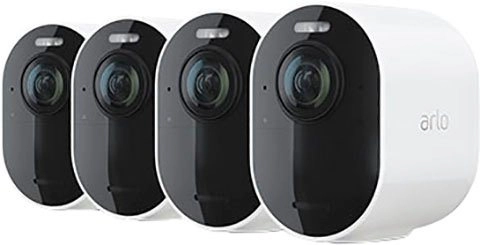 Arlo Ultra 2 System Bundle (4xKamera) in Weiss | WiFi-Kamera Set | Außenbereich, Innenbereich | Glasklares 4K-HDR-Video | Verbesserte Nachtsicht in Farbe