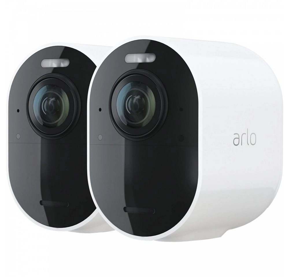 Arlo Ultra 2 System Bundle 2x Kamera in Weiss | WiFi-Kamera Set | Außenbereich, Innenbereich | Glasklares 4K-HDR-Video | Verbesserte Nachtsicht in Farbe