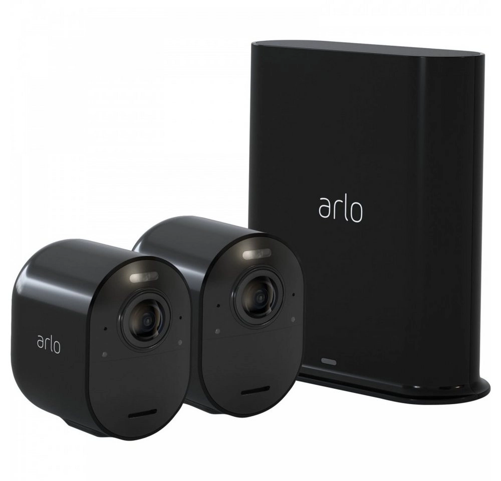 Arlo Ultra 2 Sysem Bundle schwarz (2xKamera) | WiFi-Kamera Set | Außenbereich, Innenbereich | Glasklares 4K-HDR-Video | Verbesserte Nachtsicht in Farbe