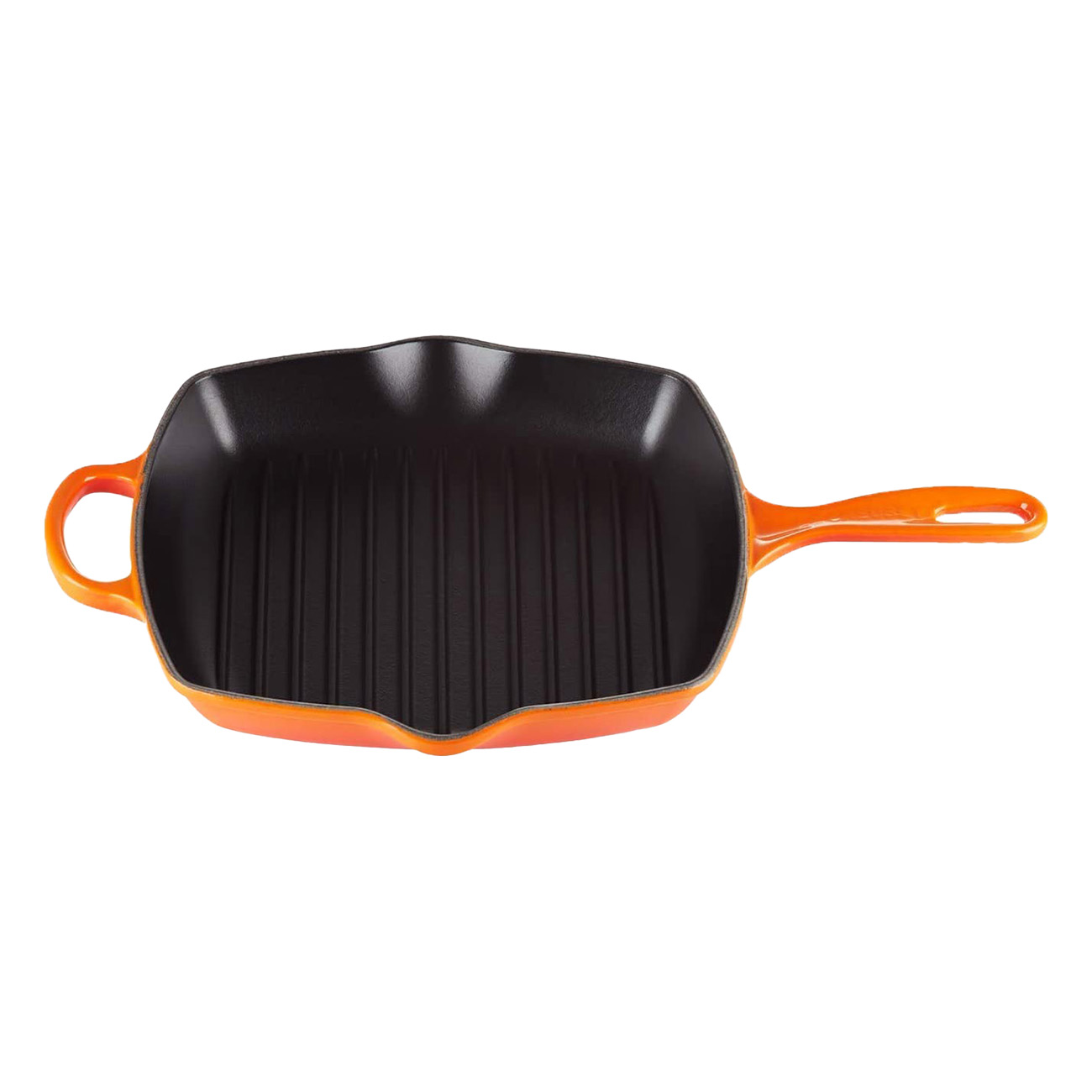 Le Creuset Signature Gusseisen-Steakgrillpfanne Quadratisch 26cm Ofenrot | emaillierte Innenseite | Hohe Rippen | alle Herdarten | Spülmaschinenfest | Eisenguss