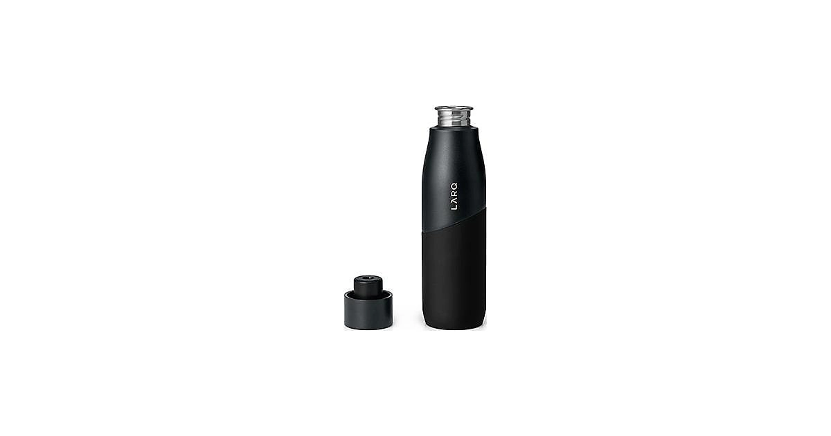 LARQ Bottle Movement Black Onyx | 710ml | hält bis zu 24h kalt und bis 12h warm | Sauberes Wasser in 60 sek.