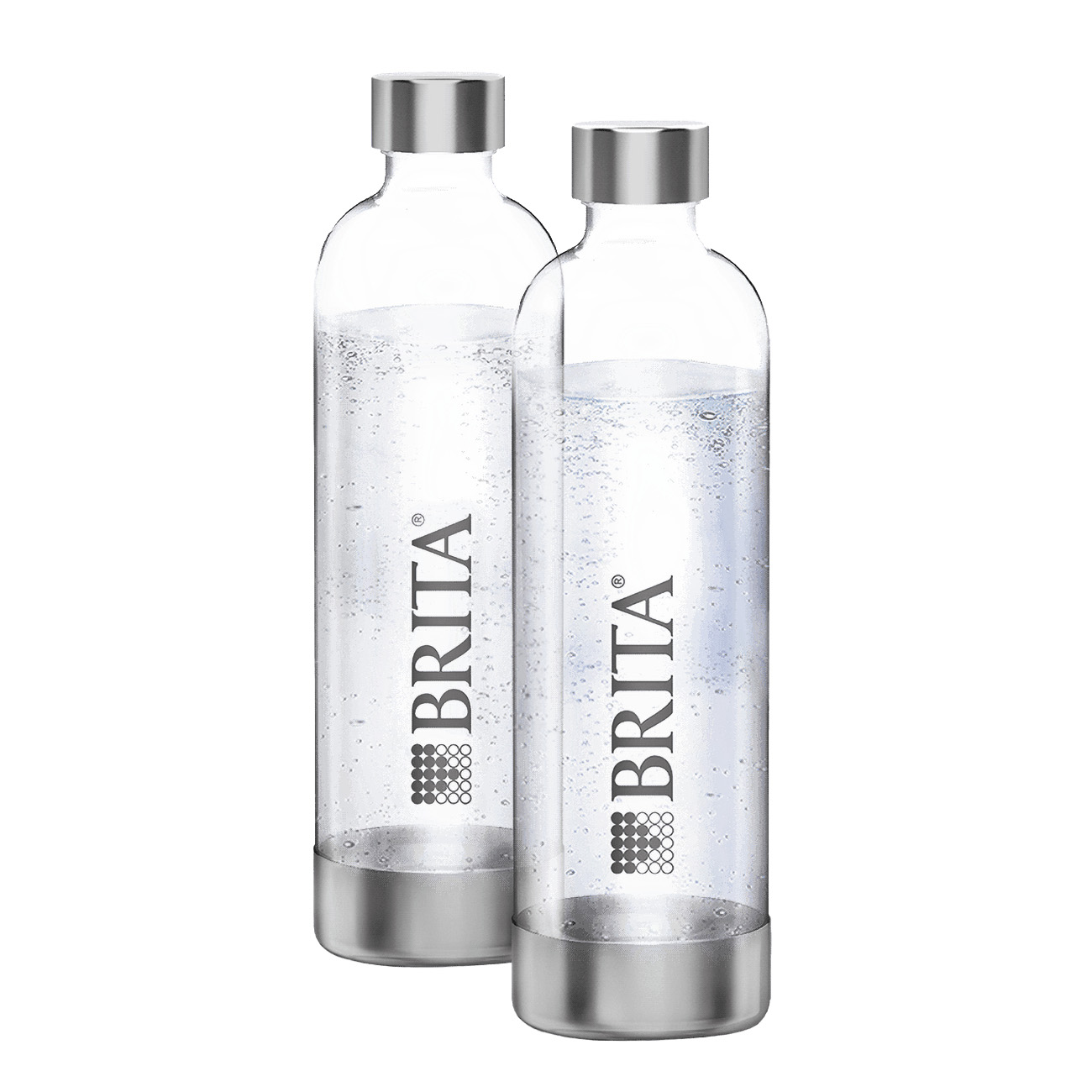 BRITA sodaONE PET Flaschen 1 Liter 2-Pack | Nachhaltigkeit im Doppelpack | Robust, leicht und praktisch | Gut für die Umwelt | 2 x 1 Liter PET-Flaschen