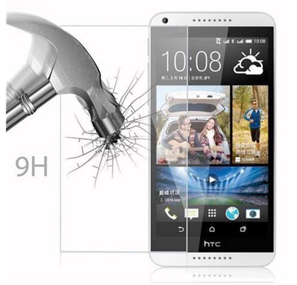Cadorabo Panzer Folie für HTC Desire 816 Schutzfolie in KRISTALL KLAR Gehärtetes (Tempered) Display-Schutzglas in 9H Härte mit 3D Touch Kompatibilität
