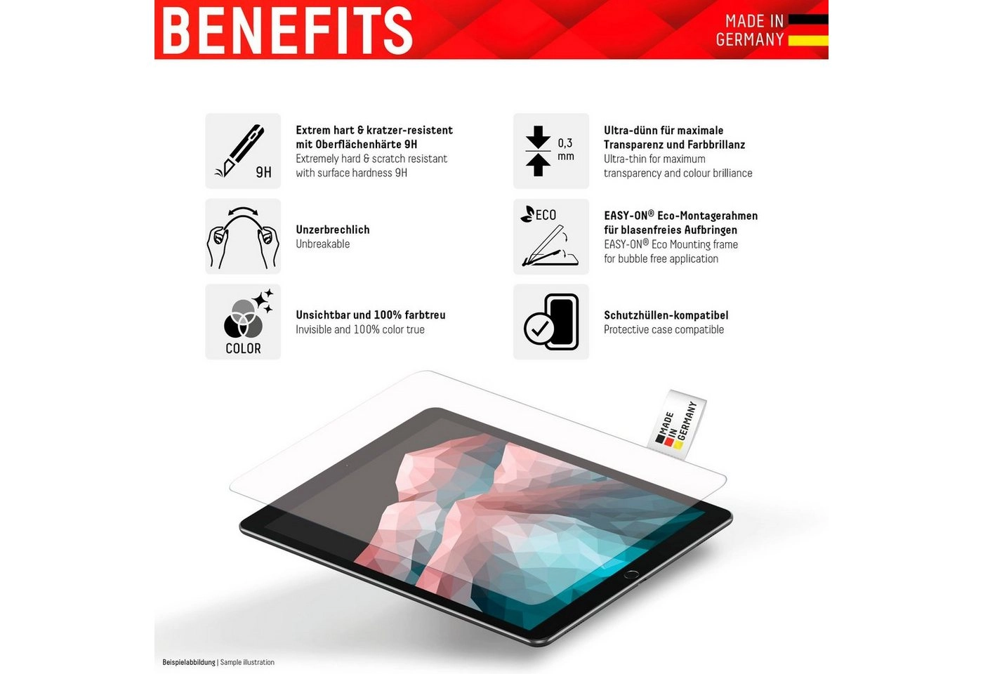 Displex »Tablet Glass Samsung Galaxy Tab A7 Lite« für Samsung Galaxy Tab A7 Lite, Displayschutzfolie