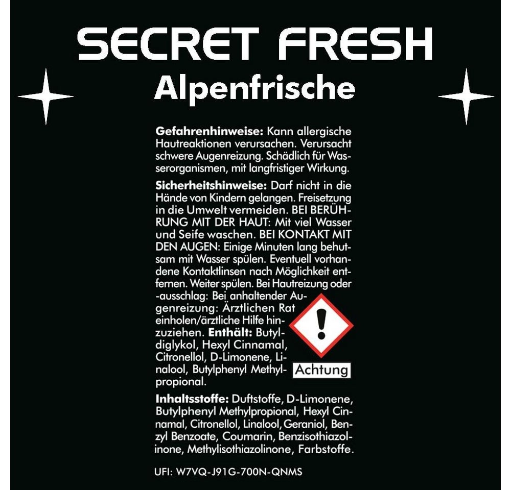 ABACUS Toiletten-Spray »Secret Fresh« (1x 50 ml Secret Fresh Alpenfrische, 1x 50 ml Secret Fresh Beerenzauber, 1x Secret Fresh Karibische Zitrone)